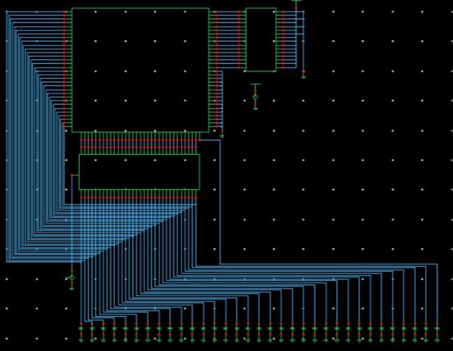Gate-level VLSI schematic for CNN accelerator — XOR, NAND, half-adder, and multiplier datapath